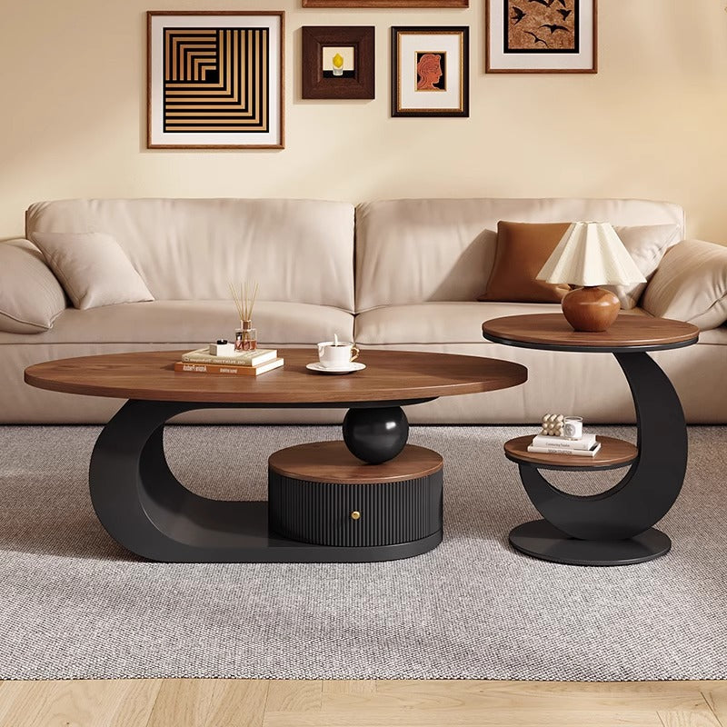 Medieval style wooden coffee table wabi-sabi style frenchretrofor home living room small apartment designer classy sense tea table