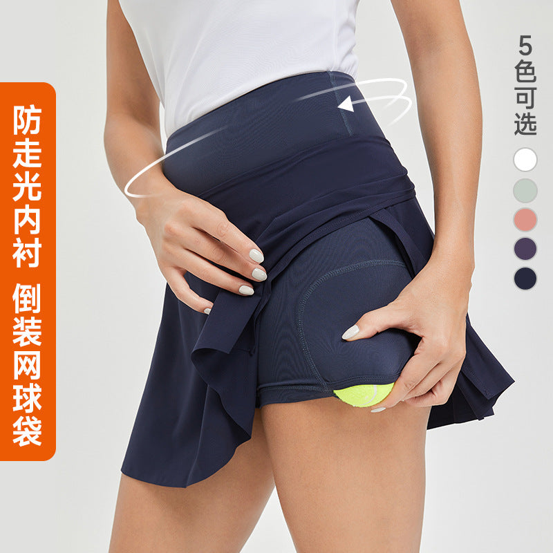 Cross skirt tennis skirt shorts women's pocket sports outdoor golf badminton skirt professional tennis wear