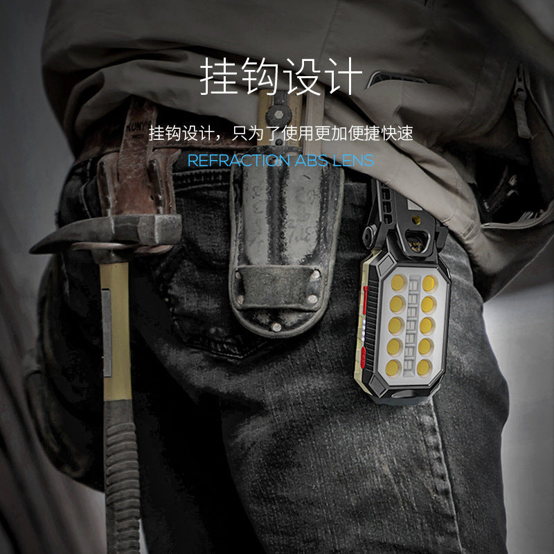 Cross-border LED strong magnetic work light Car warning light Portable flashlight Multifunctional auto repair light Charging maintenance light