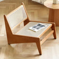 Scandinavianretro solid wood casual chair for home chandigarh single sofa wabi-sabi style rattan medieval balcony lounge chair
