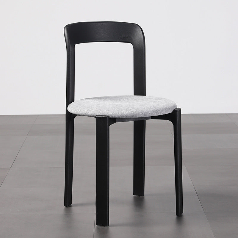 Nordic plastic chair - thickened, stackable dining chair for restaurants, cafes, indoor/outdoor use - dopamine backrest dining chair