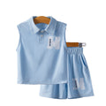 Boys' summer outfit : new polo shirt & breathable sports set - sleeveless two-piece kids' clothing - cross-border wholesale