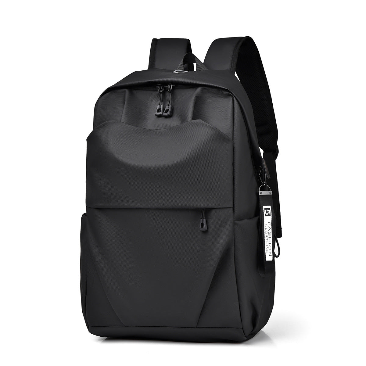 Processing custom men's backpack large capacity solid color simple business travel computer backpack junior high school college students
