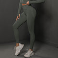 seamless smiley high-waisted tight yoga pants peach lift butt training yoga leggings sports running fitness pants for women