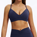 brushed quick-drying v-neck yoga bra y-shaped beautiful back adjustable intimates fitness running sports bra 9313