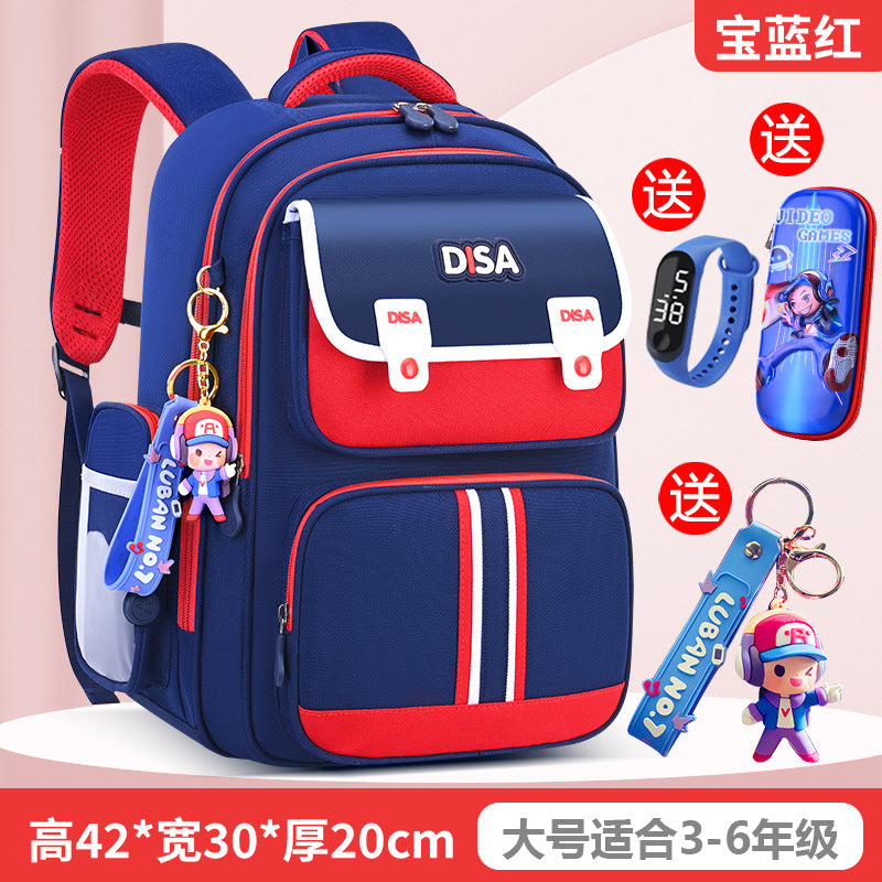 Schoolbag for boys and primary school students 2026 new arrival for grades 1, 2, 3 to 6, boys and girls, lightweight kids spine protection and burden reduction