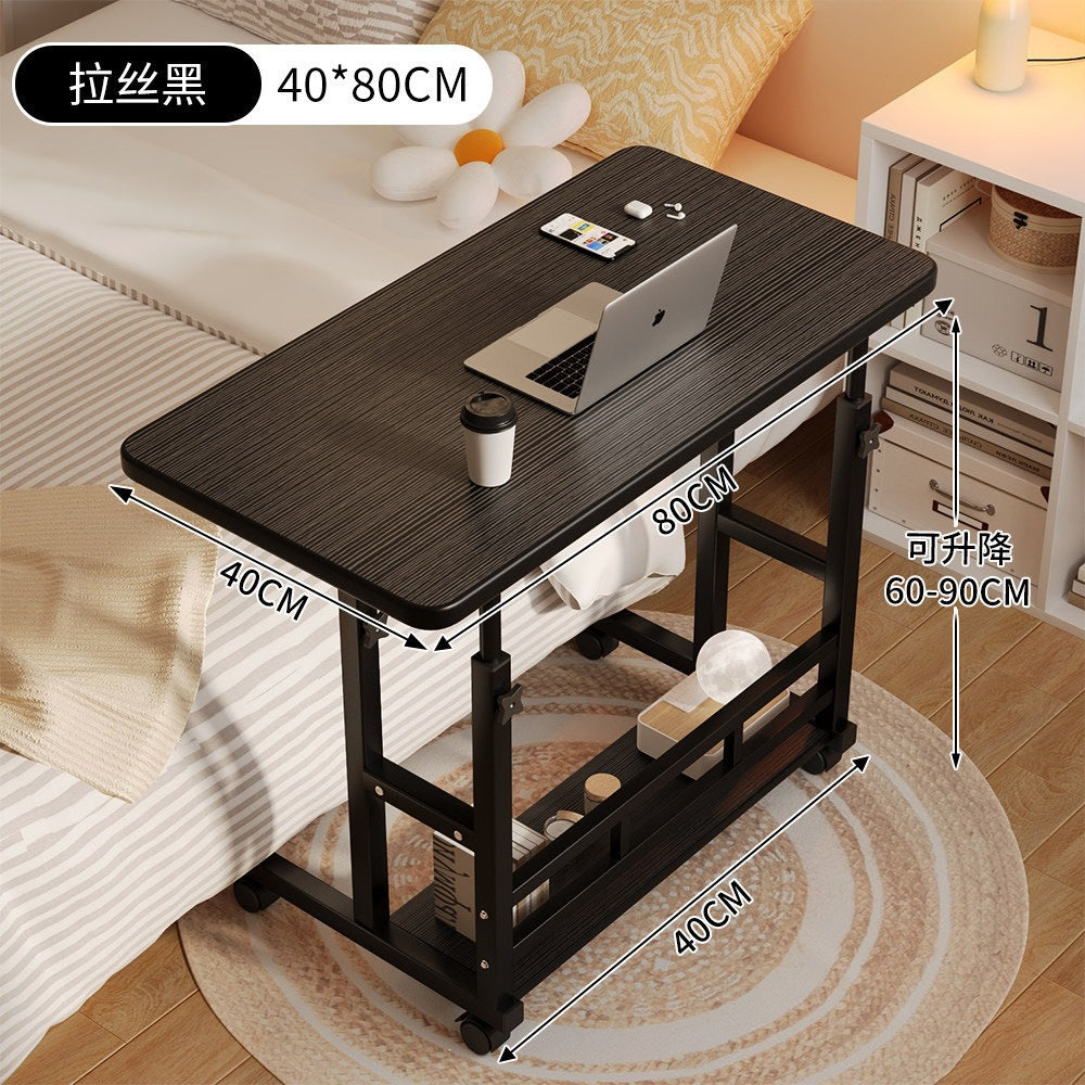 Bedside table with wheels casual small table bedroom for home student desk simple adjustable dormitory lazy computer desk