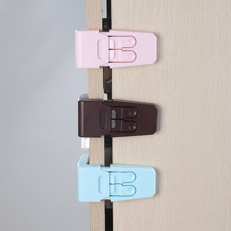 Infant and child security lock right angle lock drawer lock cabinet door lock multi-function baby anti-pinch snap lock refrigerator lock