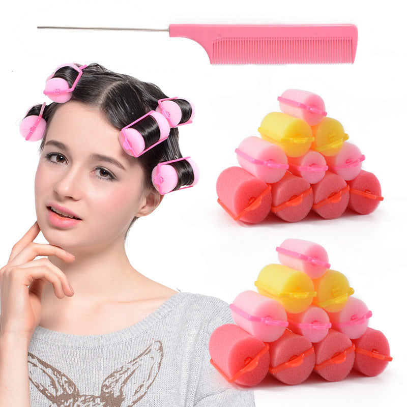 Beizi multi-size sponge hair roll set,  hot-selling pear flower head with frame and inner buckle curling iron hair tool