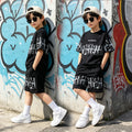 Boys' shorts  new summer sports two-piece set, kids' mid-to-large size, stylish boy's outfit, loose fit, versatile and trendy