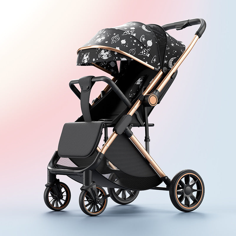 Lightweight landscape two-way foldable stroller baby artifact folding children baby stroller stroller four wheels