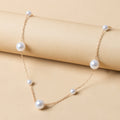 Sweater chain autumn and winter wholesale european and american stylish jewelry women's simple fashion chain niche accessible luxury elegant pearl necklace