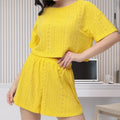 Summer new european and american style cross-border hot selling women's loungewear comfortable loose short sleeve shorts pajama set