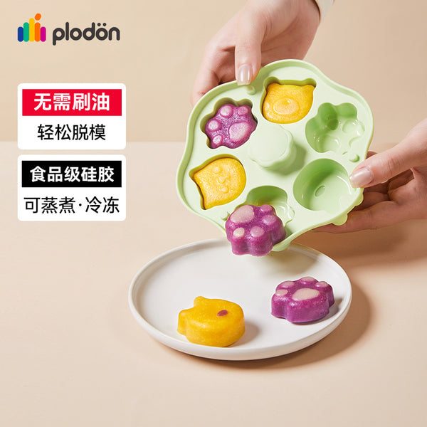 Pryton baby complementary food steamed cake mold food grade cat paw silicone bb baby complementary food tools high temperature resistant abrasives