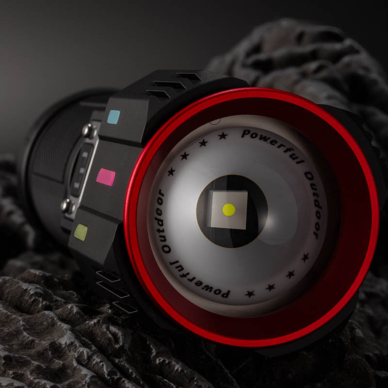 Cross-border new 30W white laser strong light flashlight Type-C rechargeable outdoor zoom remote LED flashlight