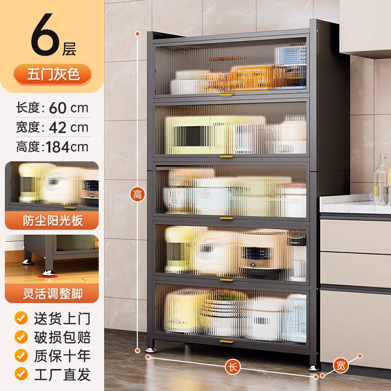 Kitchen storage rack floor-standing multi-functional home appliance storage cabinet cabinet shelf for home spice rack cabinet cupboard