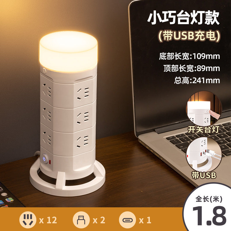 Vertical socket multi-function converter plug strip multi-slot rubik's cubefor homeusb row plug panel multi-hole wiring board