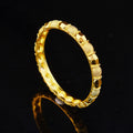 Exquisite middle eastern women's carved bangle, gold-plated copper bracelet, wedding jewelry gift for dubai newlyweds and parties