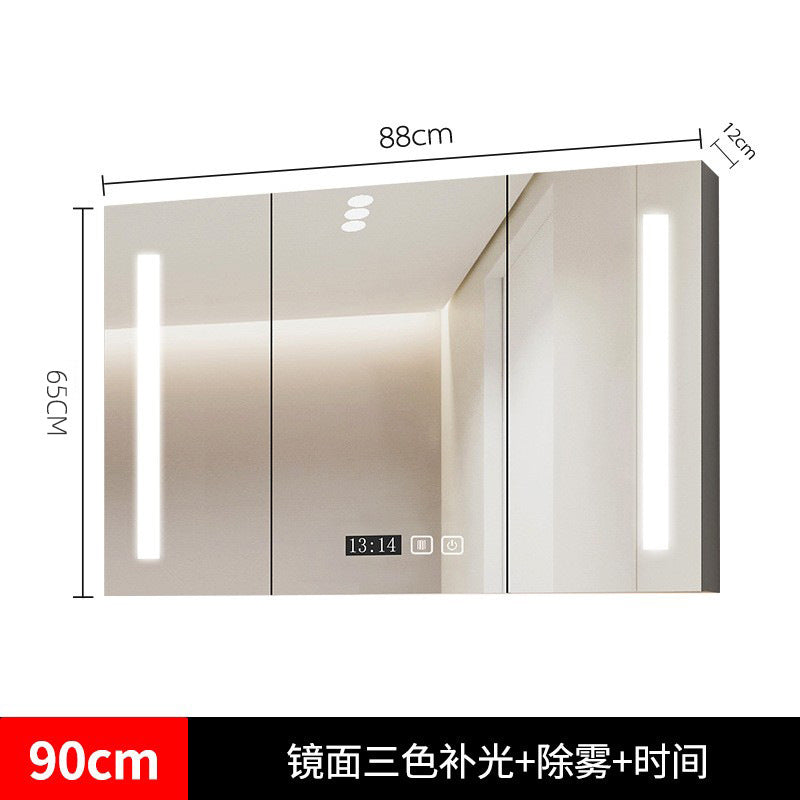 Smart bathroom mirror cabinet, separate wall-mounted bathroom with light, vanity mirror, bathroom mirror with rack storage