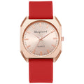 Stylish square minimalist quartz silicone strap watch - a high-value gift for students and women