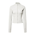 Vertical rib 2.0 high elastic tight moisture-absorbing yoga outwear sports running zipper shortjacketdaw006