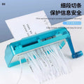 Manual paper shredder, small strip shredder, office desktop paper shredding tool, home use a6 hand-crank paper shredder