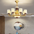 For home house classy chandelier natural jade duplex new lamp zhongshan full copper ancient town new chinoiserie marble