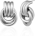 fashion style golden circle geometric twisted multi-layered twist earrings niche style design fashionable and versatile earrings
