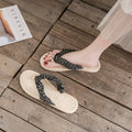 Women's summer non-slip flat sandals - floral flip-flops for outdoor wear, trendy thong sandals, anti-slip beach sandals for vacation