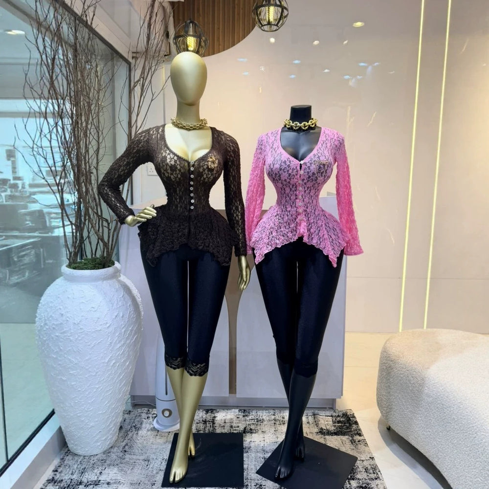 European and american cross-border women's fashion:  autumn new arrivals - sexy and elegant hollow-out lace irregular long-sleeve shirt/t-shirt for women