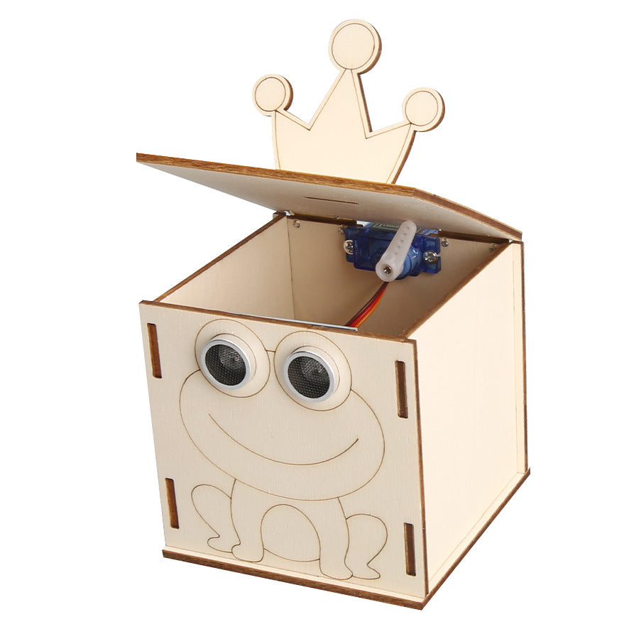 Science and technology small production induction trash can, primary and secondary school students science experiment puzzle creative invention handmade DIY