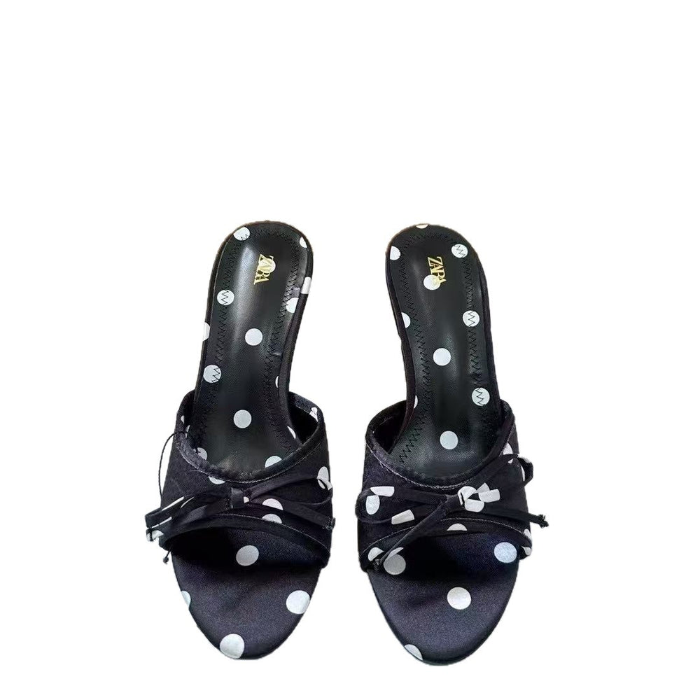 Za's new arrivals are absolutely stunning on foot! retro polka dot strappy high heel sandals, the sexy sandals of 2025