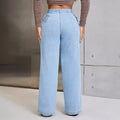 50-presale 15312## cross-border fashion and foreign trade women's fashion casual wide-leg large pocket denim long