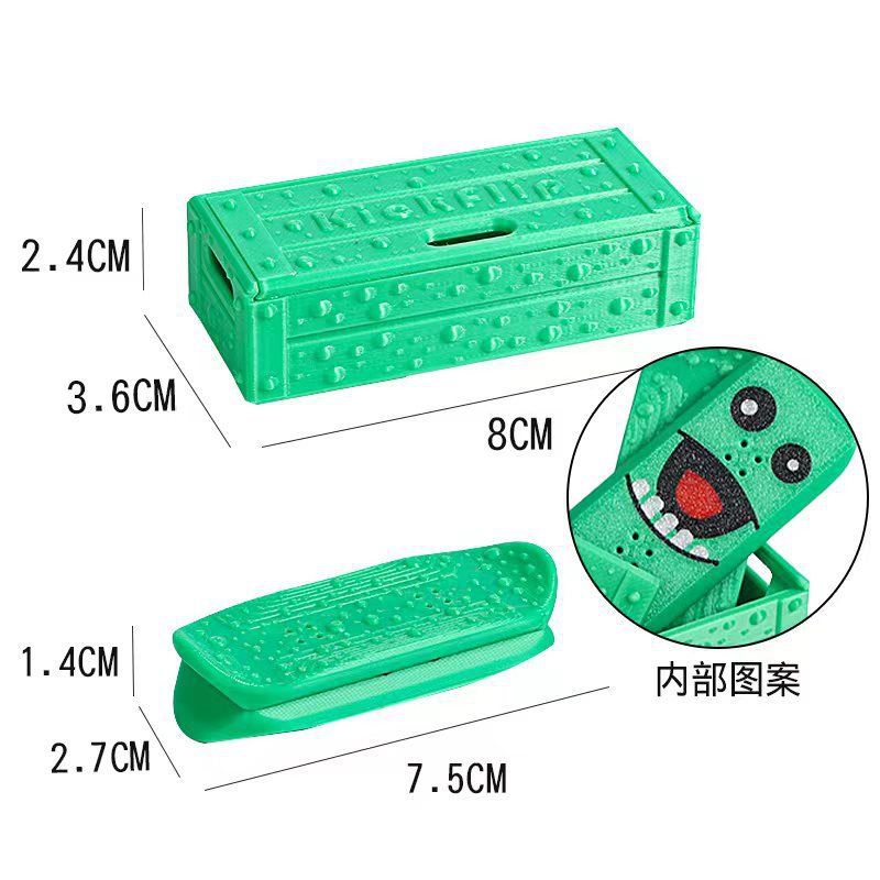 kids3d printing box magnetic push card decompression new and unique toys boy finger gyro fingerboard slider