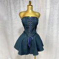 summer new european and american sexy fashion bandeau denim jumpsuit with straps and wide leg shorts for women