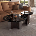 Ready-to-ship natural luxury stone coffee table - modern minimalist black rose design, available in various sizes. perfect for living rooms and home use