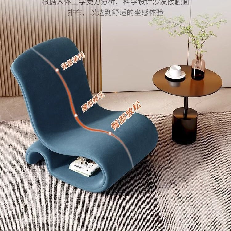 Accessible luxury italian casual design art modern single lazy sofa chair normcore creative casual shaped chair