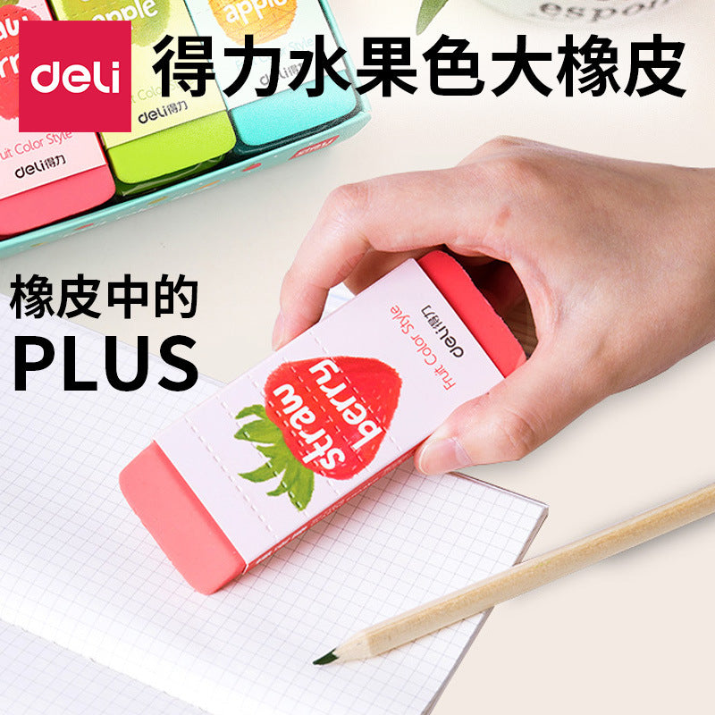 Deli 71050 Color Eraser Large Creative Fruit Eraser Student Fresh Fruit Children's Creative Correction