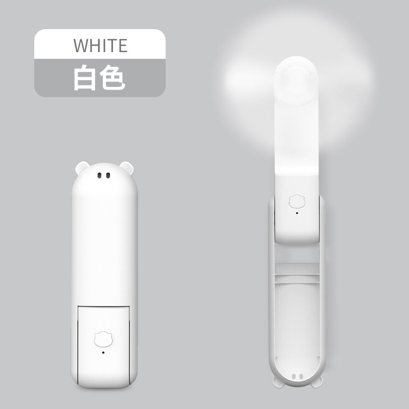 Handheld fan kids foldable manual small fan cartoon hand press hand fan kids halter electric fan in stock