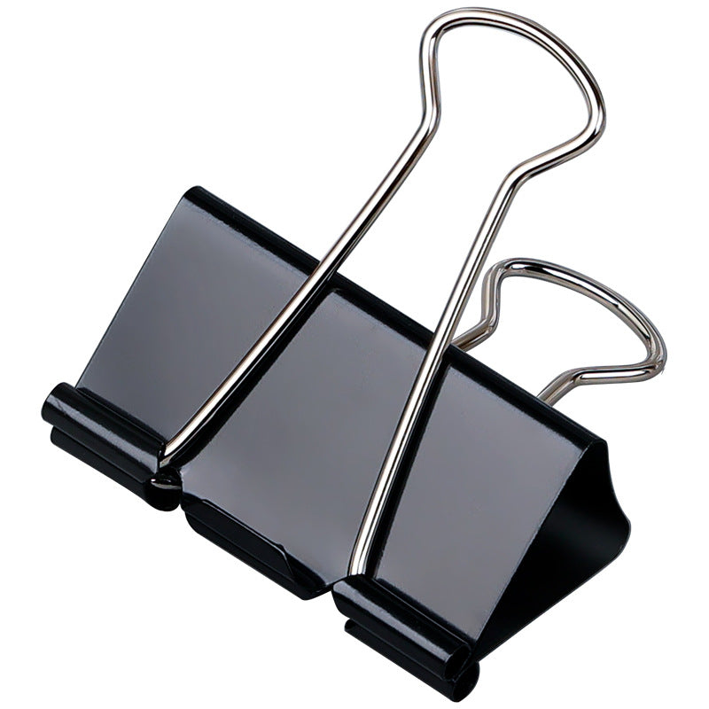 Black Large Long Tail Clip Swallow Tail Clip Folder Metal Iron Clip Phoenix Tail Clip Fixed Clip Bill Clip Fish Tail Clip