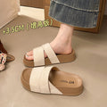 Thick sole birkenstock slippers women's summer casual lazy cross suede beach vacation style easiest for match beach flip flops