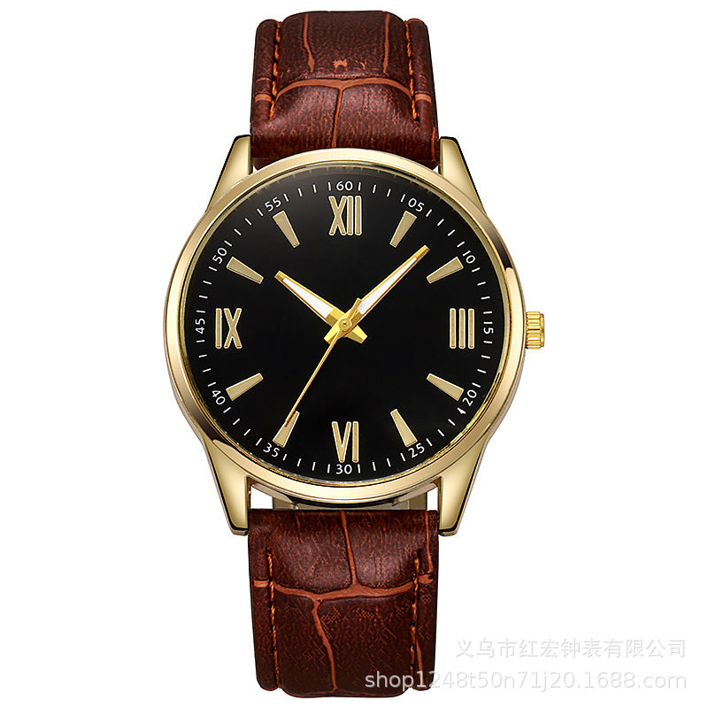 live broadcast men's watch new arrival business men's watch casual geneva quartz watch belt watch