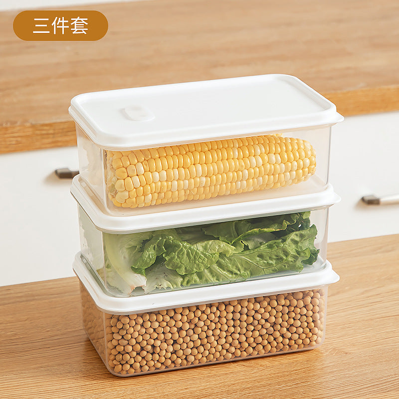 Kitchen Food Refrigerator Storage Box Transparent Sealed Fruit Food Fresh-keeping Box Food Grade Plastic Japanese Bento Box