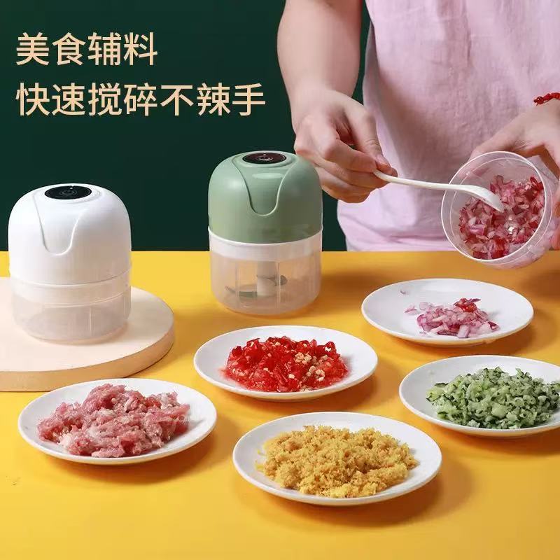 Electric garlic press - mini wireless garlic chopper, garlic masher, garlic mincer - multifunctional kitchen gadget for home use