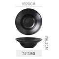 Black 7.9inch straw hat bowl