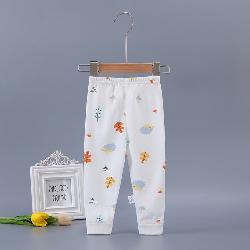 Baby long johns newborn baby pure cotton open crotch pants girl spring & fall thin inner wear single boy bottom pants