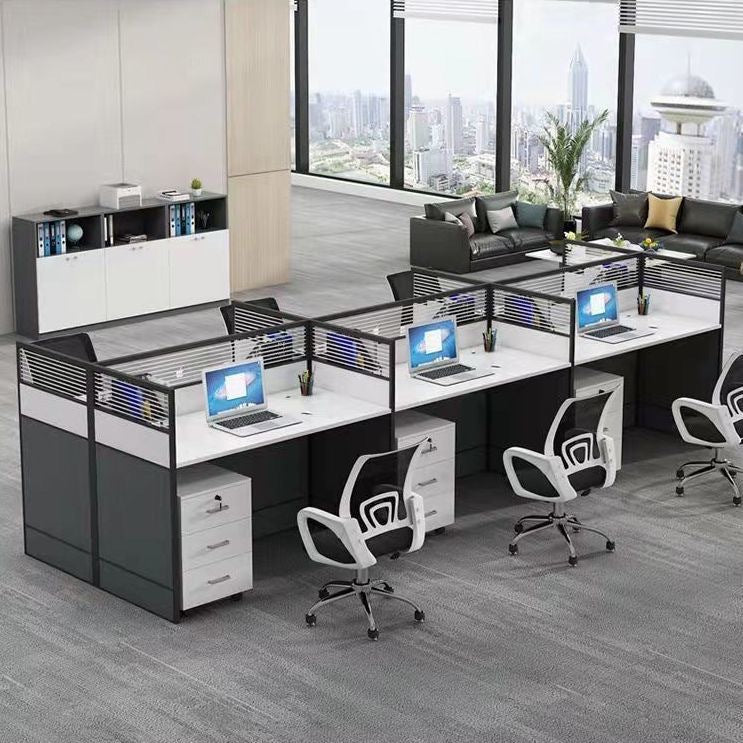 Staff desk and chair combination casual four-six-person partition screen computer desk office computer employee desk