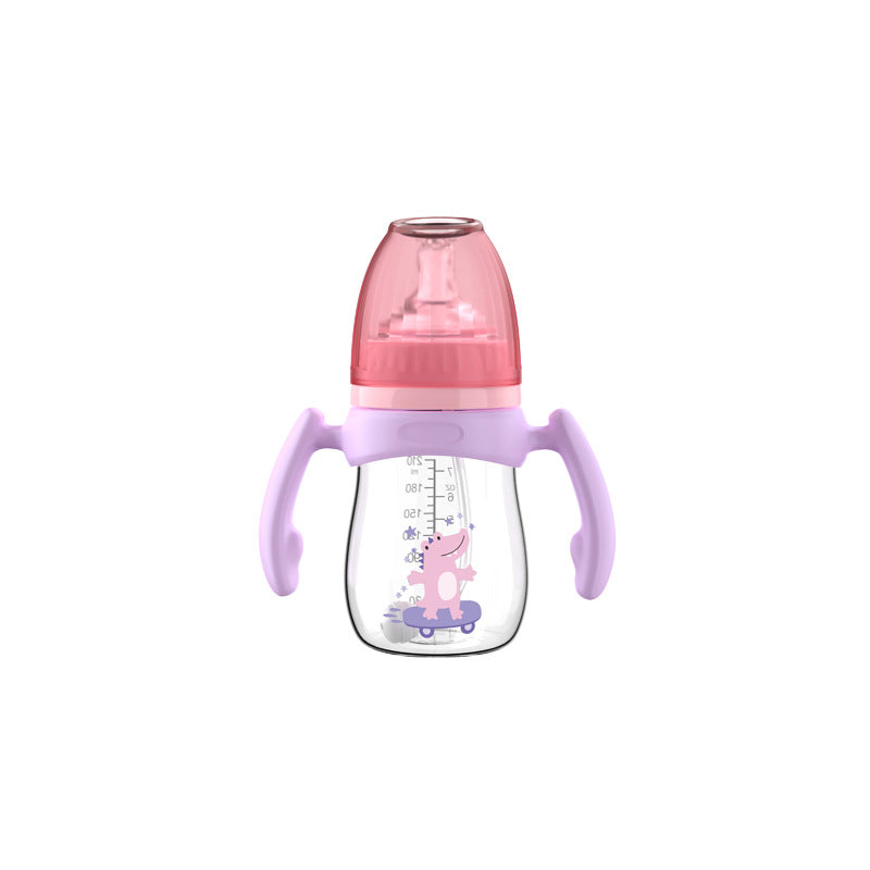 English boxed pacifier 210/240/300ml cactus series with handle PP bottle with straw