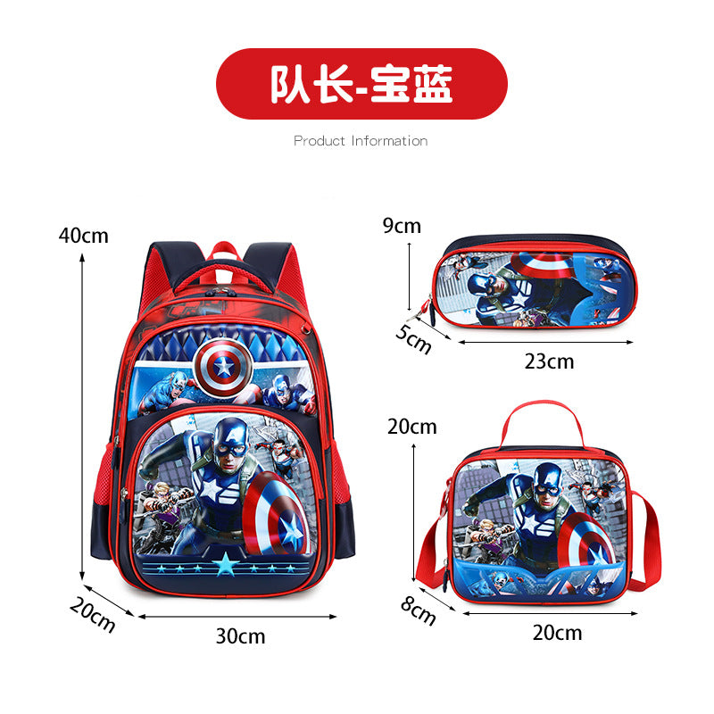New unicorn trolley backpack set for elementary school students - cute cartoon design, three-piece set, large capacity, unisex