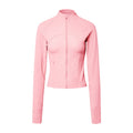 Vertical rib 2.0 high elastic tight moisture-absorbing yoga outwear sports running zipper shortjacketdaw006